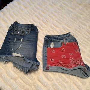 Jeans Shorts from forever 21 and Celebrity pink